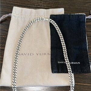 David Yurman 22” Curb Chain Necklace
Sterling Silver with Diamonds, 8mm
